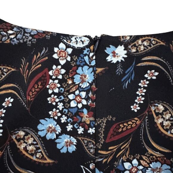 WAYF Womens Multicolor Floral Long Sleeve V-Neck Shift Dress Size Small - Picture 5 of 7